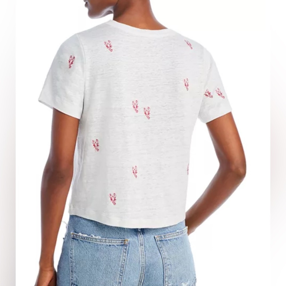Chaser Linen Embroidered Short Sleeve Top - Picture 3 of 8